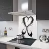 Wine Splash Heart BW